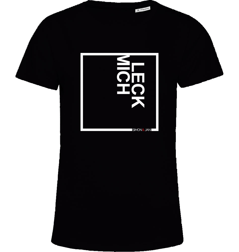 T-Shirt (Women) Leck Mich weiß auf schwarz/blue fog BIO I FAIR