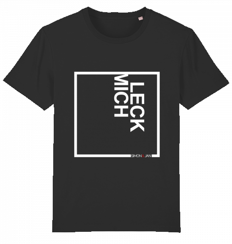 T-Shirt Leck Mich weiß auf schwarz BIO I FAIR