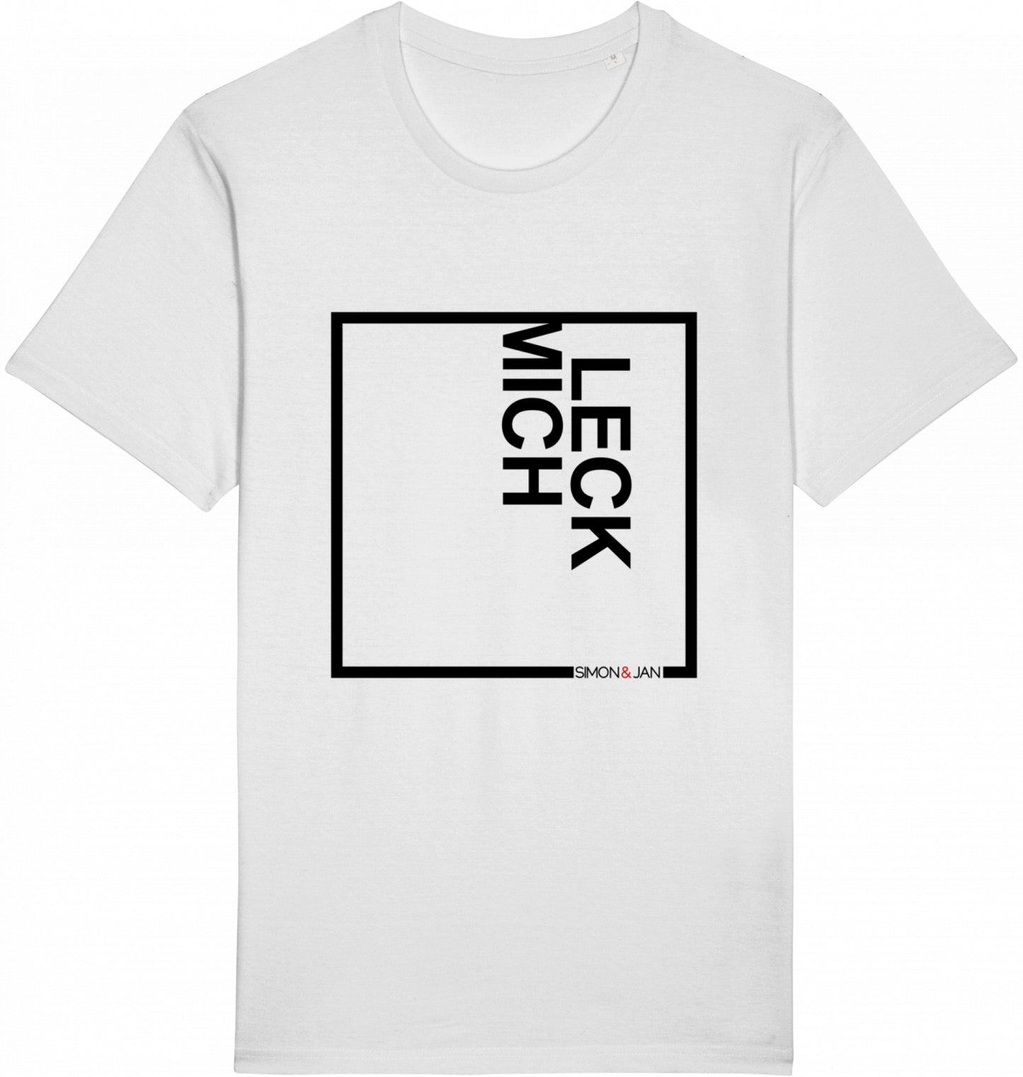 T-Shirt Leck Mich schwarz auf weiß BIO I FAIR