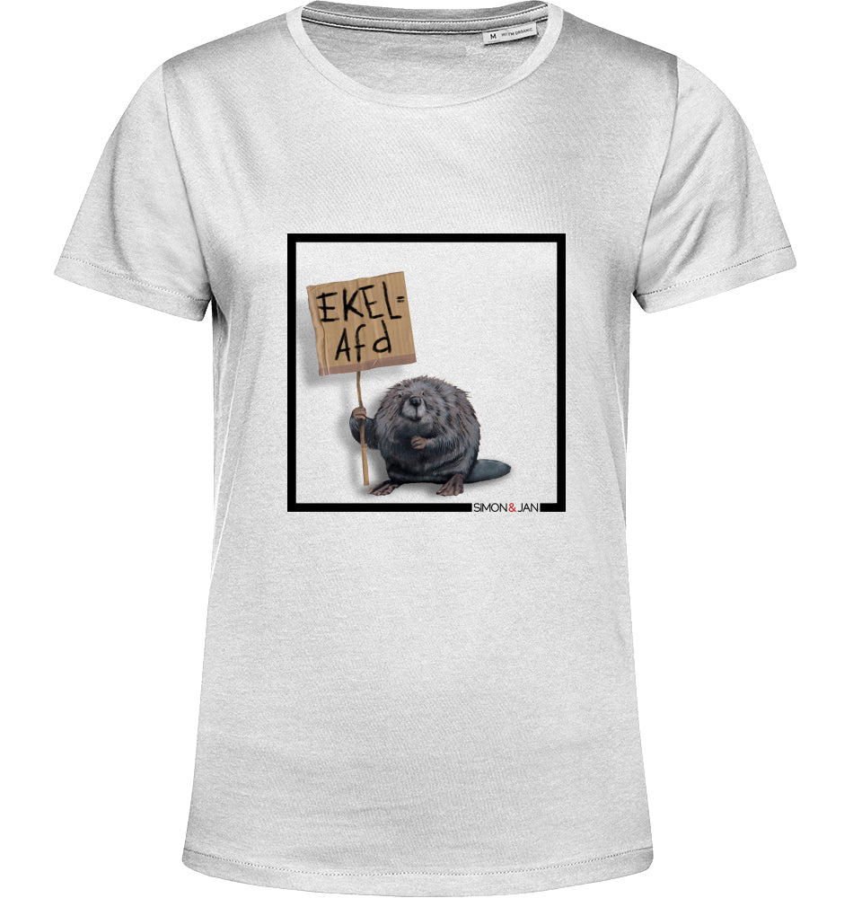 T-shirt (Women) EkelAfD bunt auf weiß BIO I FAIR