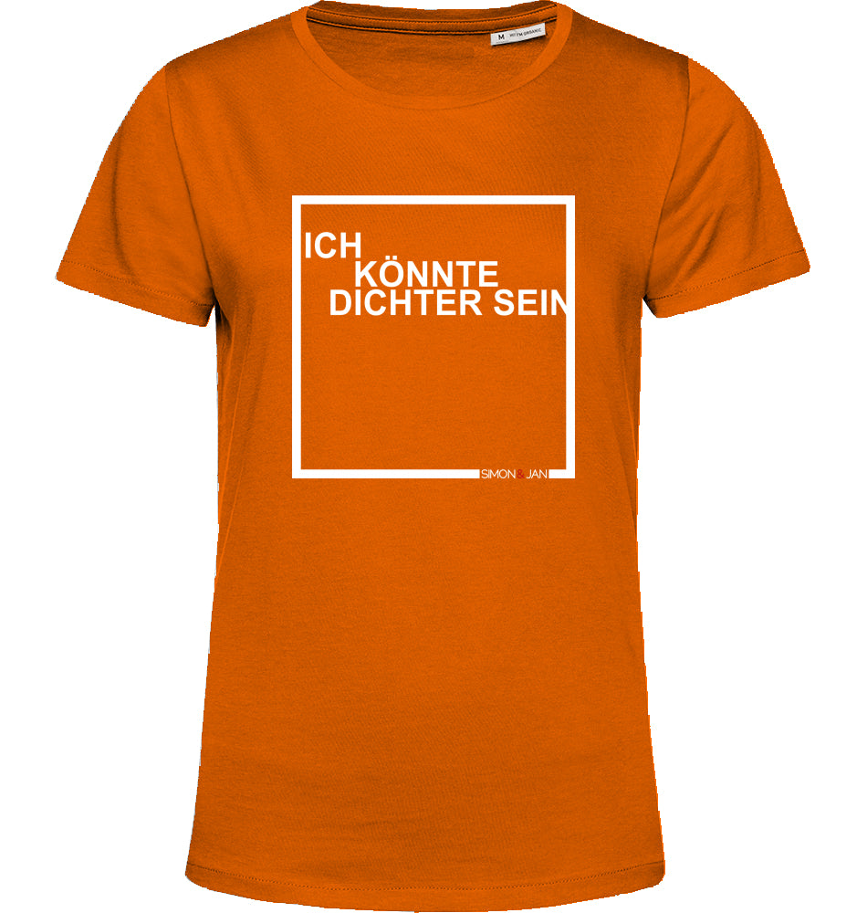 T-Shirt (Women) Ich Könnte Dichter Sein weiß auf schwarz/blue fog BIO I FAIR