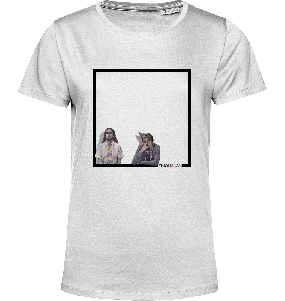 T-Shirt (Women) Simon & Jan bunt auf weiß BIO I FAIR