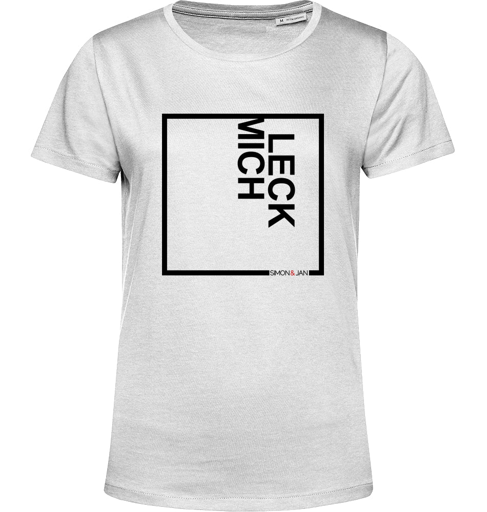 T-Shirt (Women) Leck Mich schwarz auf weiß BIO I FAIR
