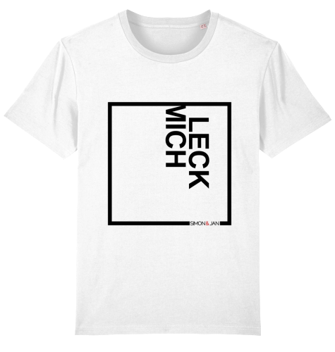 T-Shirt Leck Mich schwarz auf weiß BIO I FAIR